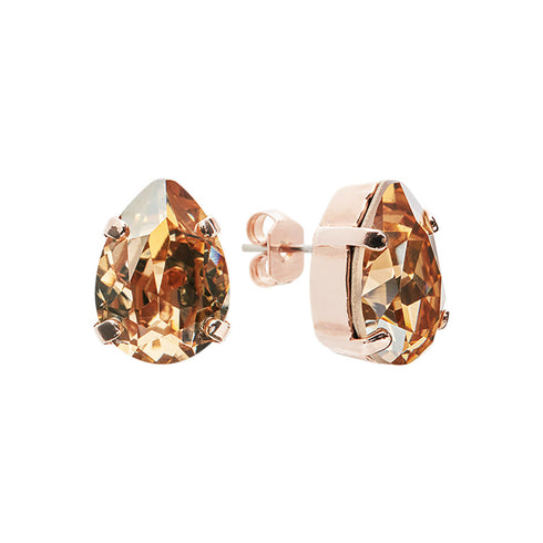 Auskarai "Venēra II (Auksinė Šešėlis)" su Swarovski™ kristalais